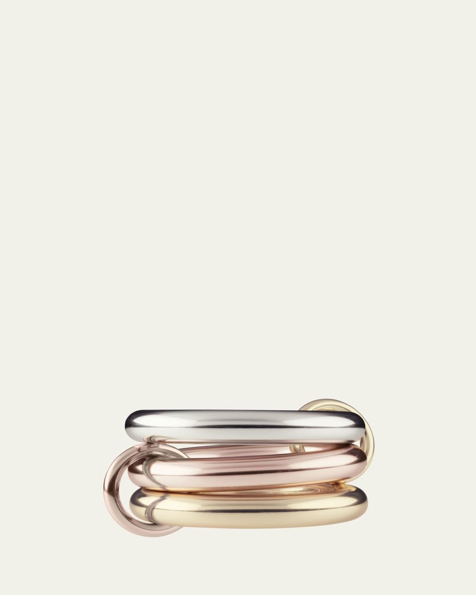 Mercury Mixed-Metal 3-Link Ring, Size 8